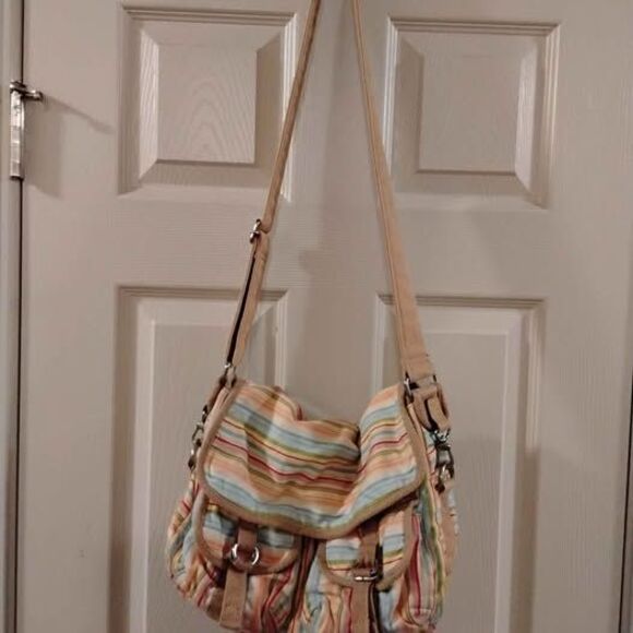 Fossil Fabric Multicolored Stripe Fabric Purse - Picture 2 of 8